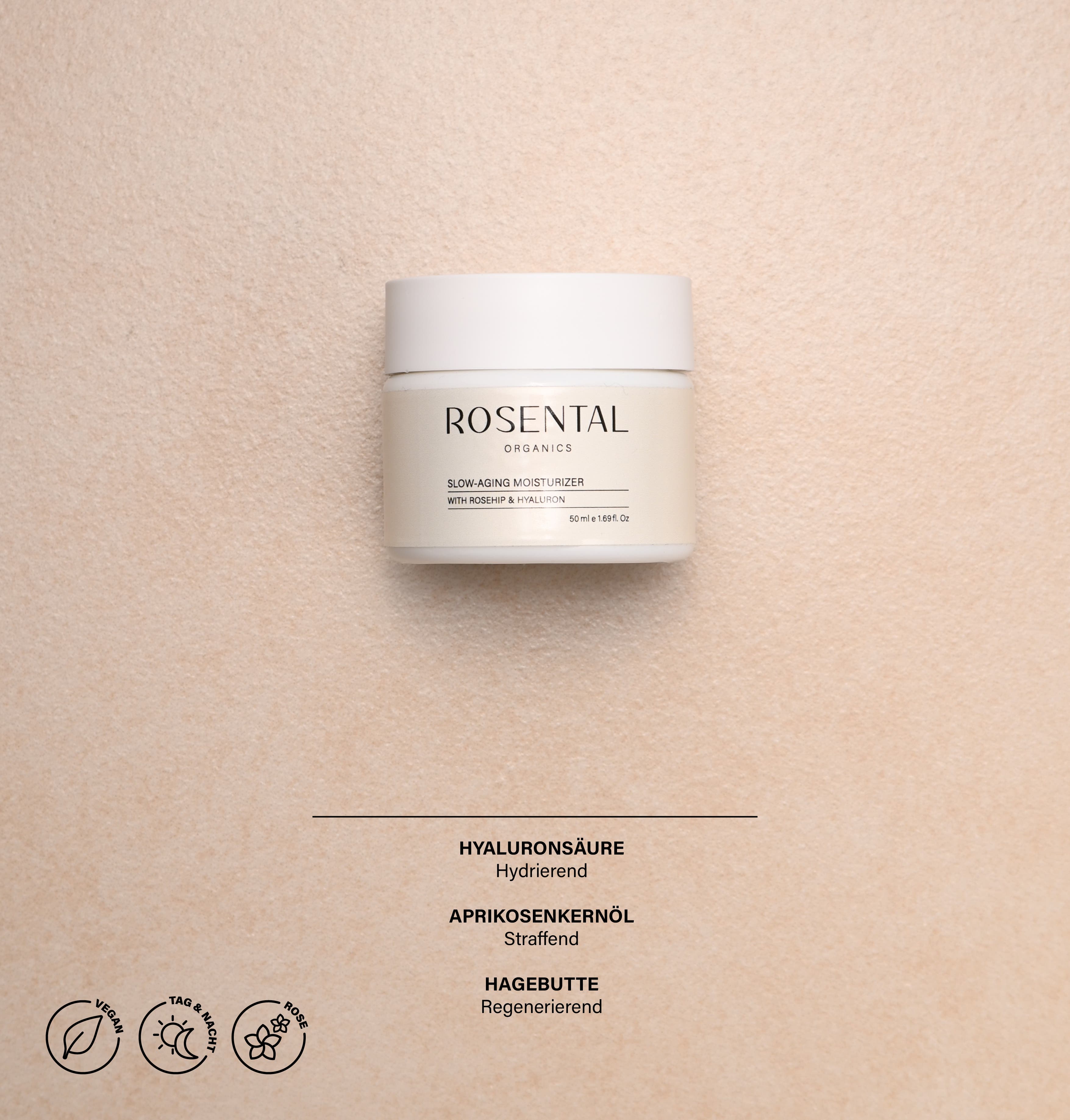 Slow Aging Moisturizer | with Rosehip and Hyaluron