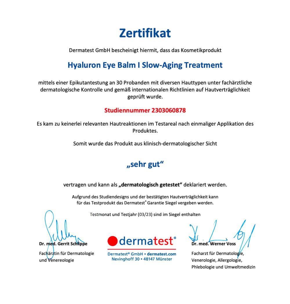 Hyaluronic Eye Balm | Slow aging treatment